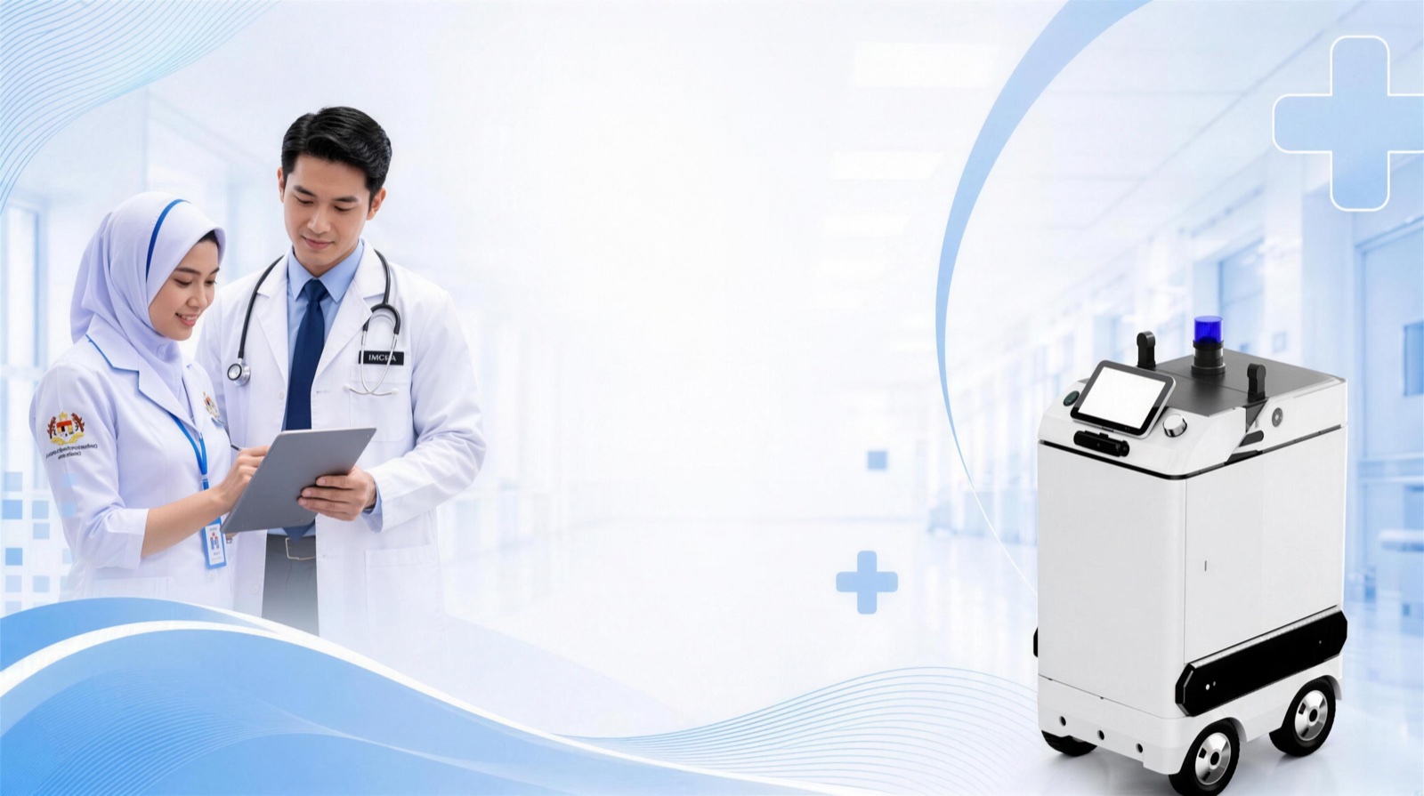 AURA robot operating in a hospital environment