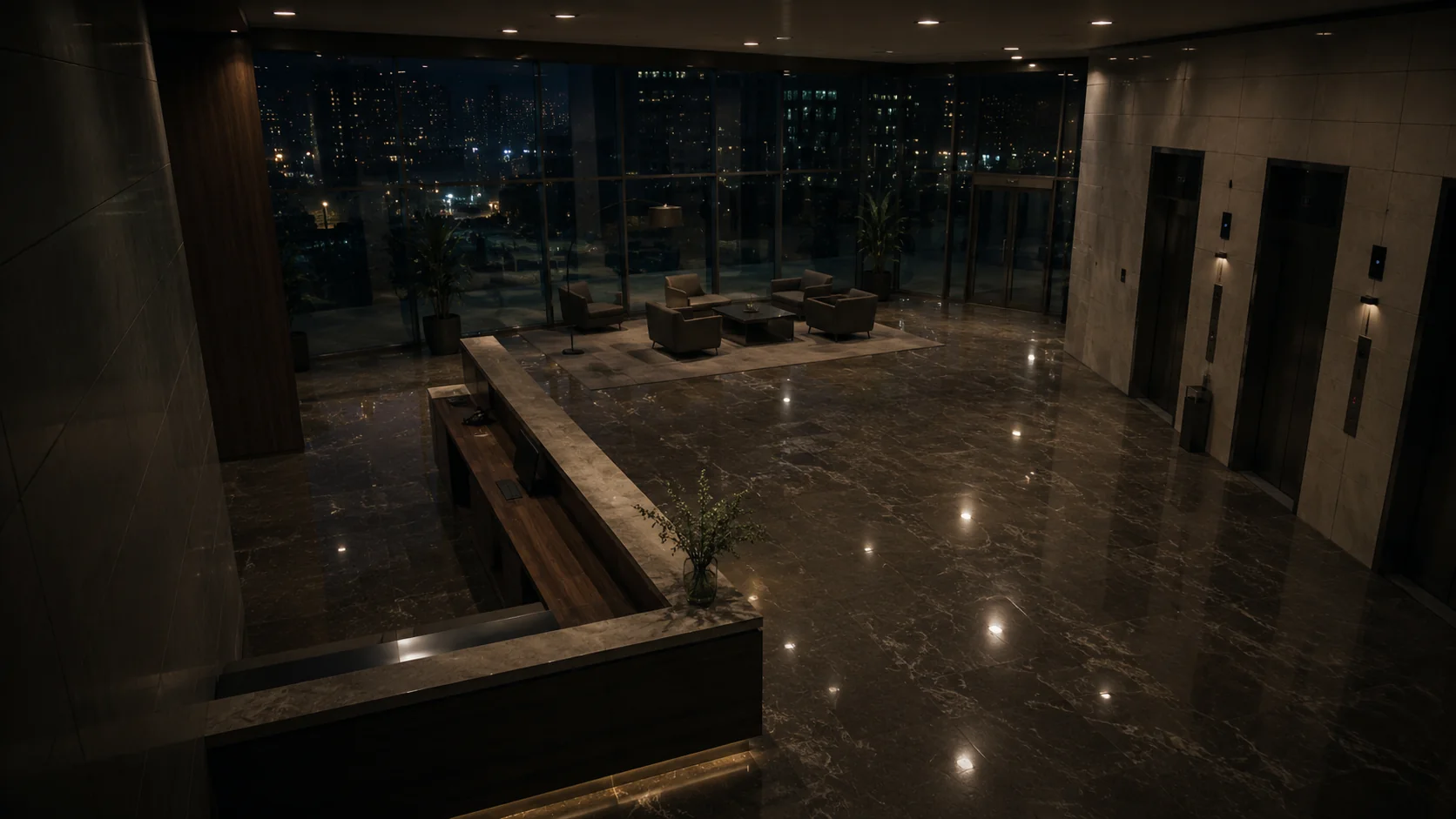 Corporate office lobby