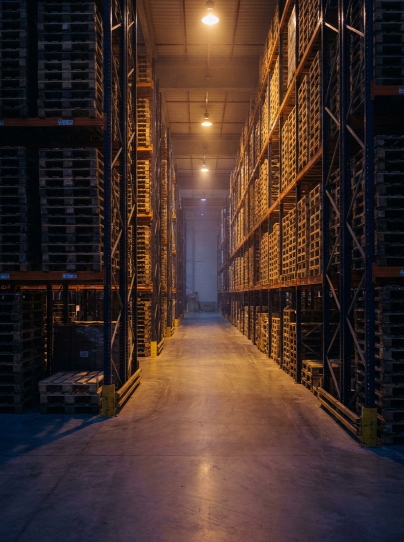 Logistics warehouse aisle