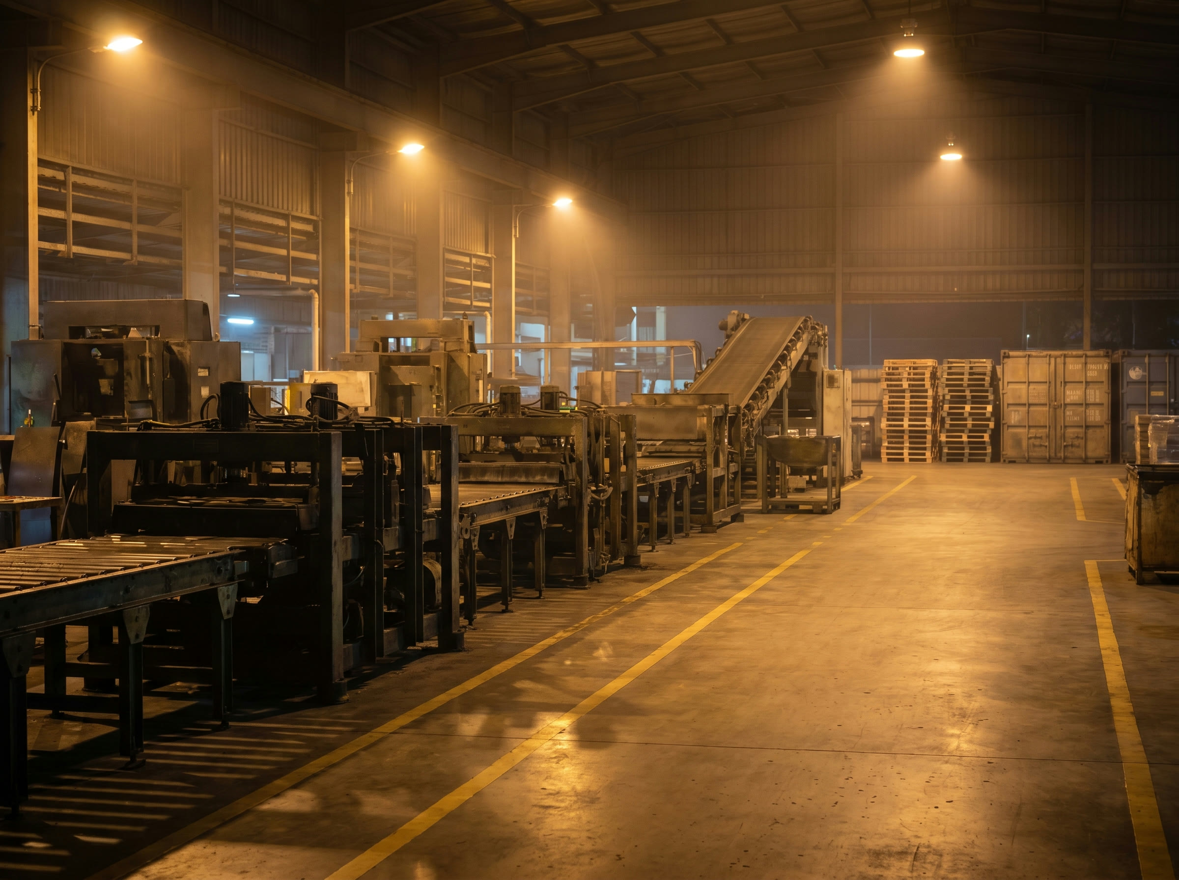Malaysian production floor at night