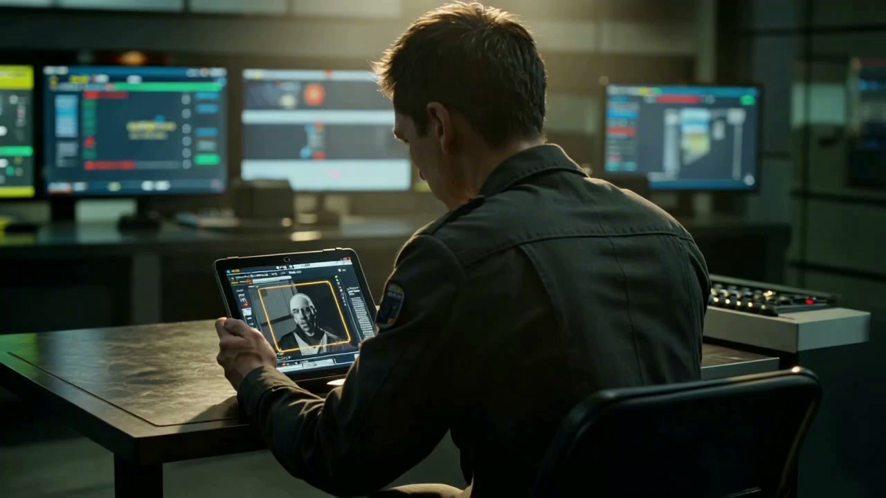 Operator reviewing alert on tablet